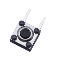 Vente Flash : Interrupteur Tactile Métallique 6*6mm à Bouton Poussoir Latéral, Étanche IP67, 2 Broches SMD, Noir