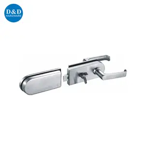 Set di serratura da bagno per ufficio porta scorrevole in vetro di sicurezza in acciaio inox maniglia serratura della porta