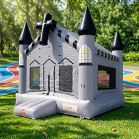 Château gonflable commercial en PVC style église 14'x14'x14' Capacité de charge 220lb pour événements communautaires et divertissement
