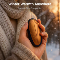 Chauffe-mains rechargeable orange, chauffe-mains portable USB électrique, chauffe-mains de poche à chauffage rapide, longue durée, cadeau pour l'hiver, le camping en plein air