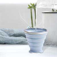 Vente en gros Tasses à café pliables personnalisées en silicone Tasse à eau pliante biodégradable et réutilisable