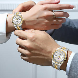 Montre à quartz pour couple CURREN 8498, bracelet tendance, créative, de loisirs, montre Lober, acier inoxydable, calendrier, date, étanche - Product Image 4