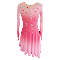 Robe de patinage artistique LIUHUO pour filles, couleur dégradée, strass étincelants, tenue de compétition BD1890