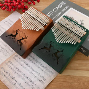 Piano à pouces 17 touches en bois d'acacia, instrument de musique portable, taille mini, léger, pour débutants et professionnels - Product Image 4