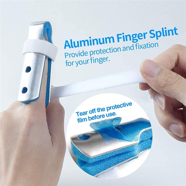 Finger Splint Support Brace Stabilizer for Broken Fingers Straightening Arthritis Knuckle Immobilization Aluminum