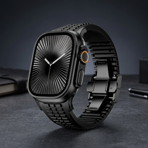 Correa de Reloj de Silicona Transpirable de Lujo para Hombre, con Hebilla de Mariposa, Estilo Deportivo, Compatible con Relojes de 42-49 mm - Product Image 3