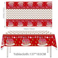 Nouvelles fournitures pour fêtes de Noël, set de table jetable pour la décoration des personnes âgées, matériau PE, chemin de table décoratif