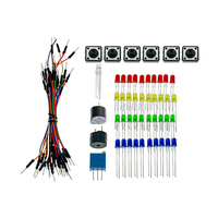 Kit de composants électroniques universels 650 pièces comprenant des résistances LED condensateurs pour le prototypage et les tests
