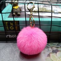 Porte-clés pompon en peluche pour femmes, personnalisé, nouvelle mode, Kawaii, en boule de fourrure, pompon