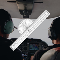 DF CFP-2 Traceur de navigation aérienne vintage en plastique laminé, outil manuel pour la formation des pilotes et des étudiants