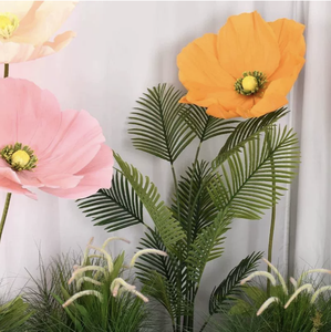 Flores Artificiales de Amapola de Seda Gigantes Blancas para Bodas al por Mayor, Exhibición Floral Moderna para Tiendas de Bodas - Product Image 6