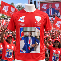 T-shirt de campagne en tissu piqué, impression personnalisée, manches courtes, confortable, OEM ODM, économique