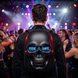 Mochila de Motocicleta con Luz LED de Calavera, <span class=keywords><strong>Impermeable</strong></span>, para Viajes, para Portátil, para Hombres y Mujeres, Venta al Por Mayor - Product Image 1