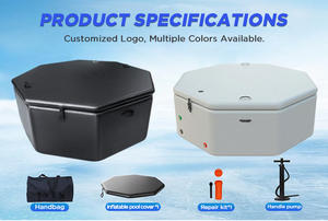 Oferta Especial: Bañera de Hielo Portátil Inflable Octogonal para Exteriores con Enfriador y Filtro - Product Image 5