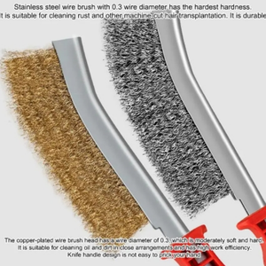 <span class=keywords><strong>Brosse</strong></span> <span class=keywords><strong>métallique</strong></span> en acier inoxydable avec poignée <span class=keywords><strong>Brosse</strong></span> <span class=keywords><strong>métallique</strong></span> pendante haute densité avec poils en métal Gadget d'épurateur peu encombrant pour la cuisine - Product Image 2