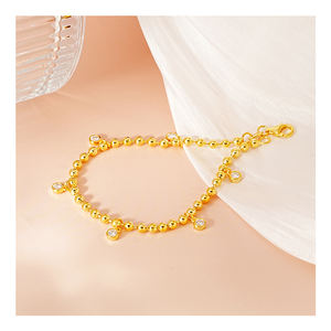 Entrega rápida Pulsera de cuentas de moissanita dorada Pulsera de plata 925 minoritaria femenina - Product Image 2