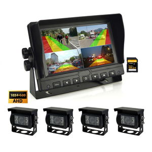 Sistema DVR VD de Alta Resistencia con Alerta de IA BSD para Peatones y Vehículos, Pantalla Dividida de 7 Pulgadas y 4 Canales, Estacionamiento, 1080P NTSC/PAL, Impermeable, Visión Nocturna - Product Image 1