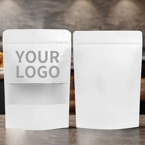 Factory Price Food Grade <b>White</b> Kraft <b>Paper</b> <b>Bag</b> Self-Sealing Snack Packaging with Zipper for Tea & Candy Stock Available - Product Image 2