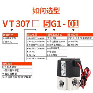 Válvula Solenoide Neumática de Vacío de Alta Frecuencia Xingchen VT307V de Dos Posiciones y Tres Vías, Modelo de Válvulas de Control de 24V/12 - Product Image 1