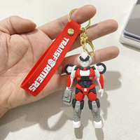 Porte-clés en caoutchouc PVC en gros, en forme de dessin animé, pour enfants, Optimus Prime, Bumblebee, ornement de voiture, porte-clés pour voiture