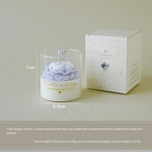 QD زهور خضراء وردية أرجوانية صفراء وزرقاء زجاج الفاوانيا لحفلات الزفاف واستحمام الأطفال - Product Image 4