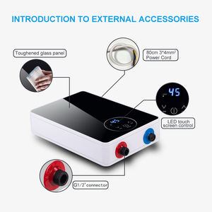 Pemanas Air Listrik Tanpa Tangki 6000W untuk Kamar Mandi, Pemanas Air Instan Terpasang di Dinding dengan LED Temperatur, US/EU untuk Garasi Mobil 220V Tenaga Surya - Product Image 5