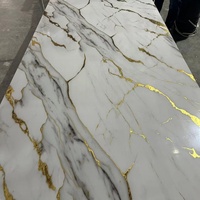 Paneles Decorativos de Pared de Piedra de Mármol UV, Azulejos Flexibles Decorativos de PVC para Interiores, Revestimiento Interior Ligero, Paneles para Paredes de TV
