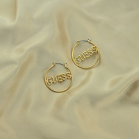 Pendientes de Aro Largos de Diseño de Marca de Moda con Pedrería y Diseño de Letras, Pendientes de Diseñador para Mujer GUESS