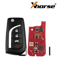 Xhorse XKTO12EN TOY.T Style (Flip-4BTN) Clé télécommande filaire de deuxième génération 5 pièces/lot