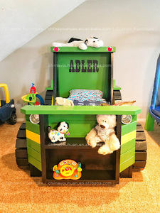 Cartoon <strong>Car</strong> <strong>Single</strong> <strong>Bed</strong> for Kids' Room Creative Personalized <strong>Bed</strong> for Boy Multi-functional Storage <strong>Bed</strong> for Boys' Bedroom - Product Image 1
