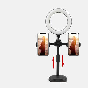 Anillo de Luz LED de 6 Pulgadas con Clip y Soporte para Transmisión en Vivo con Doble Teléfono Móvil, Soporte de Escritorio, Precio Económico al por Mayor - Product Image 2