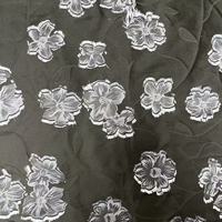 Tissu jacquard brocart léger 100% polyester à fleurs découpées, coloré, pour vêtements ABAYA pour filles, vente chaude à Dubaï en 2025