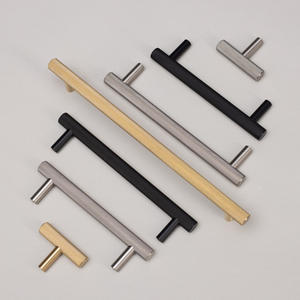 Moderne Nordic Light Luxe Pur Cuivre Simple Armoire Tiroir Poignée Noir <span class=keywords><strong>Double</strong></span> Trou Moleté Laiton Meubles Cuisine Chambre - Product Image 2