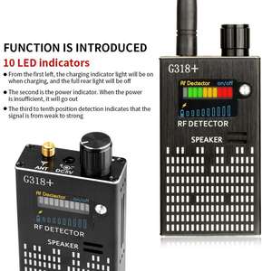 G318 + cámara oculta espía rastreador pluma 2G 3G 4G Anti espía RF detector de señal - Product Image 4