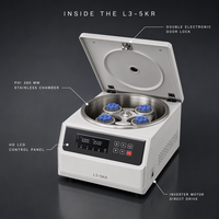 Centrifugeuse de paillasse réfrigérée à basse vitesse L3-5KR avec écran LCD, 5500 tr/min, RCF max. 4751xg, rotor 4x250ml, pour laboratoire clinique