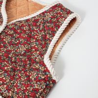 Gilet sans manches en polaire tissée unie style rétro français, imperméable et respirant, col en V, double boutonnage, décontracté, pour l'été