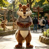Costume de Mascotte Écureuil Marron T-shirt Imprimé Adulte, Combinaison en Peluche Personnages de Dessins Animés en EVA pour Hommes, Cosplay Publicitaire Mardi Gras