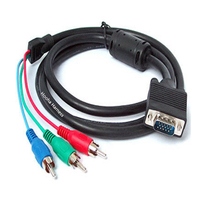 Câble audio stéréo RCA mâle/femelle personnalisé en usine, cuivre étamé, gaine PVC, non blindé, pour lecteur DVD VGA, moniteur d'ordinateur 1080P