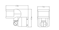 Pdlux PD-PIR126 Éclairage extérieur commercial sans fil avec détecteur de mouvement IR pour allée de jardin et capteur de positionnement de gouttière pour zone sécurisée