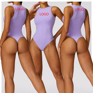 Tight Yoga Jumpsuit Bottoming Slimming Dance Fitness Sports Shape Wear For Women Custom Logo Workout Clothing Gym Fitness Wear