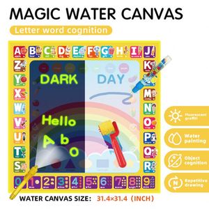 Tapete Mágico de Agua que Brilla en la Oscuridad Zhorya para Niños, 80x80 cm, Tapete de Dibujo Acuático para Niños - Product Image 6