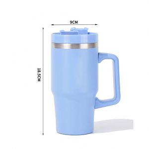 Wholesale Customized Good Quality New 20oz 590ml Stainless <b>Steel</b> Tumbler with Handle - Product Image 4