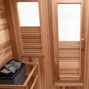Tradizione su misura del cedro rosso Mini cubo all'aperto stanza Sauna <span class=keywords><strong>casa</strong></span> 4 persone Sauna - Product Image 4