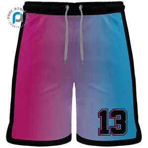 Benutzer definierte Herren Maima Quick Dry Pink Blau Sublimation Wear Basketball Jersey Top Nummern Jugend Basketball Kleidung Singuletts Uniform