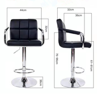 Tabouret de Bar moderne pivotant en cuir et velours doré, chaise d'extérieur, de comptoir, en métal, pour magasin, pour cuisine, 1 pièce
