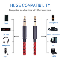 Câble Audio auxiliaire pour écouteurs, câbles stéréo, de voiture, prise Jack de 35mm à prise, câble Audio Aux 3.5mm