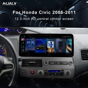 Aijia กรอบวิทยุติดรถยนต์แอนดรอยด์12.3นิ้วสำหรับ <span class=keywords><strong>Honda</strong></span> <span class=keywords><strong>Civic</strong></span> 2006-2011 CarPlay แบบไร้สาย Android GPS วิทยุอัตโนมัติ - Product Image 4