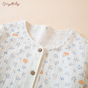 Set <span class=keywords><strong>Pigiama</strong></span> Floreale in <span class=keywords><strong>Cotone</strong></span> da <span class=keywords><strong>Donna</strong></span>, Maniche Lunghe <span class=keywords><strong>con</strong></span> <span class=keywords><strong>Bottoni</strong></span> e Tasche - Product Image 6