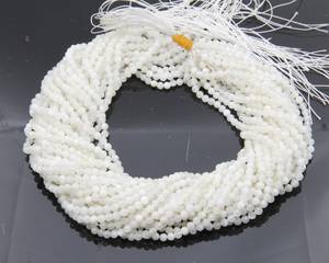 Cuentas de piedra lunar natural facetadas redondas de 2mm, 3mm, 4mm, cuentas sueltas para la fabricación de joyería al por mayor. - Product Image 3