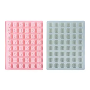 DM389 Tùy Chỉnh 48 Lỗ Bảng Chữ Cái Chữ Số Bánh Pop Khuôn DIY Kẹo Fondant <span class=keywords><strong>Ice</strong></span> <span class=keywords><strong>Cube</strong></span> <span class=keywords><strong>Silicon</strong></span> Moldes Para Chocolate - Product Image 1